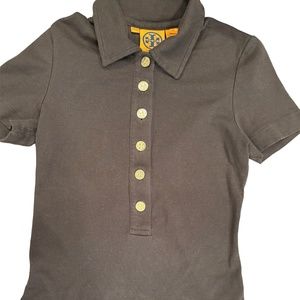 TORY BURCH LOGO BUTTON TEE SHIRT